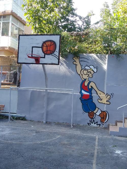 Okul Duvarı Grafitici - Spor Salonu Grafiti- Anaokulu Grafiti- Anaokulu Duvar Boyama - Kreş Grafiti